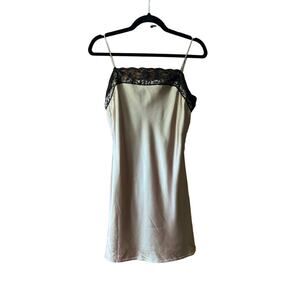 Abercrombie & Fitch Women's Lace Slip Mini Dress Sleeveless Tan Black Size SP